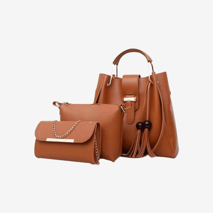 Bag X - Alexa Brown 3 Pieces Handbag