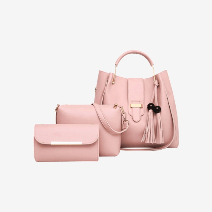 Bag X - Alexa Pink 3 Pieces Handbag