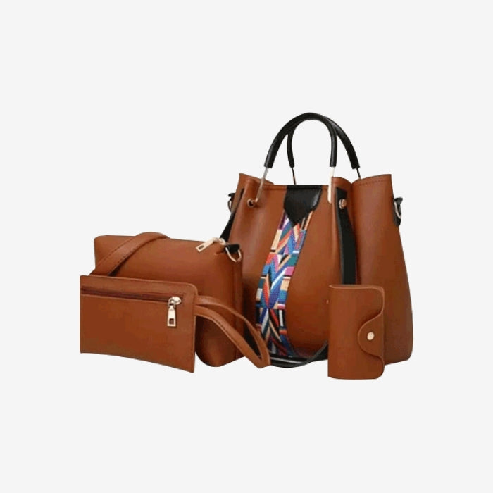 Brown 4 piece Capri Handbag