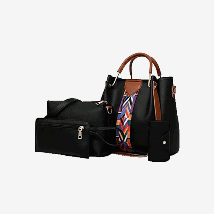 Black 4 piece Capri Handbag