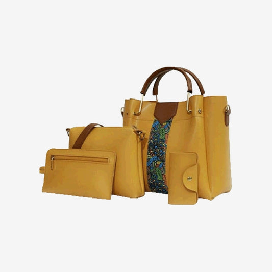 Yellow 4 piece Capri Handbag